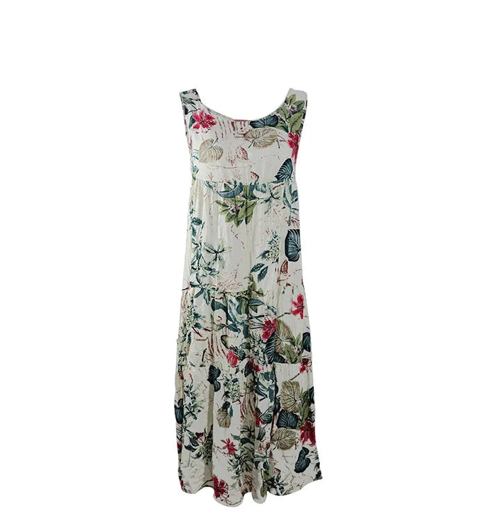 Vestido Maxi Boêmio Floral Feminino