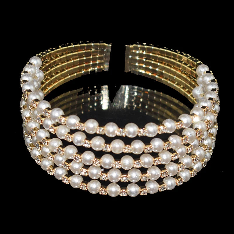 Pulseira Cristal e Pérola