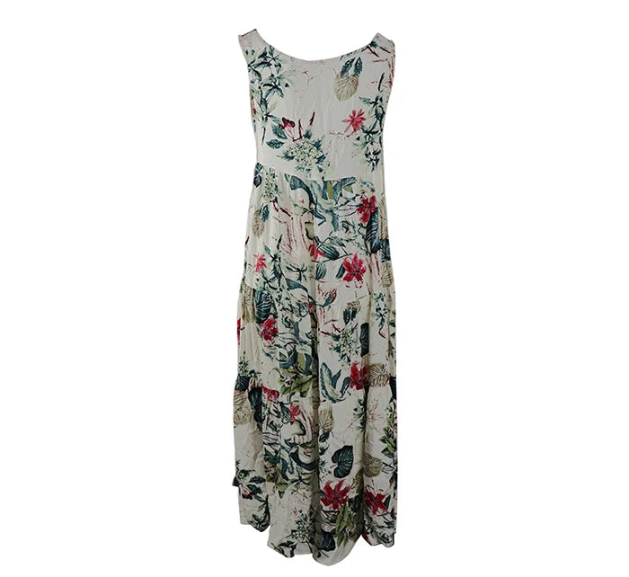Vestido Maxi Boêmio Floral Feminino