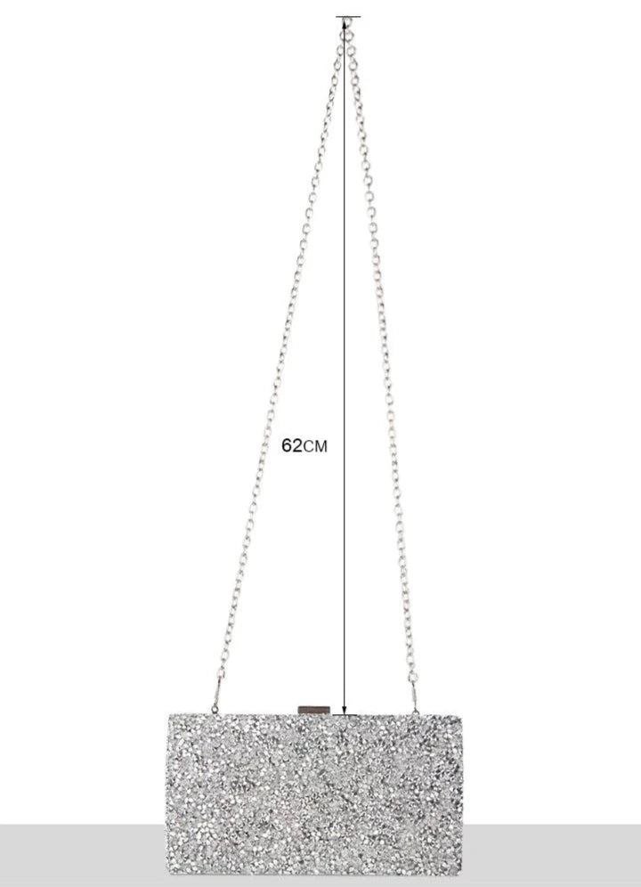 Bolsa de Embreagem Elegante para Mulheres com Lantejoulas