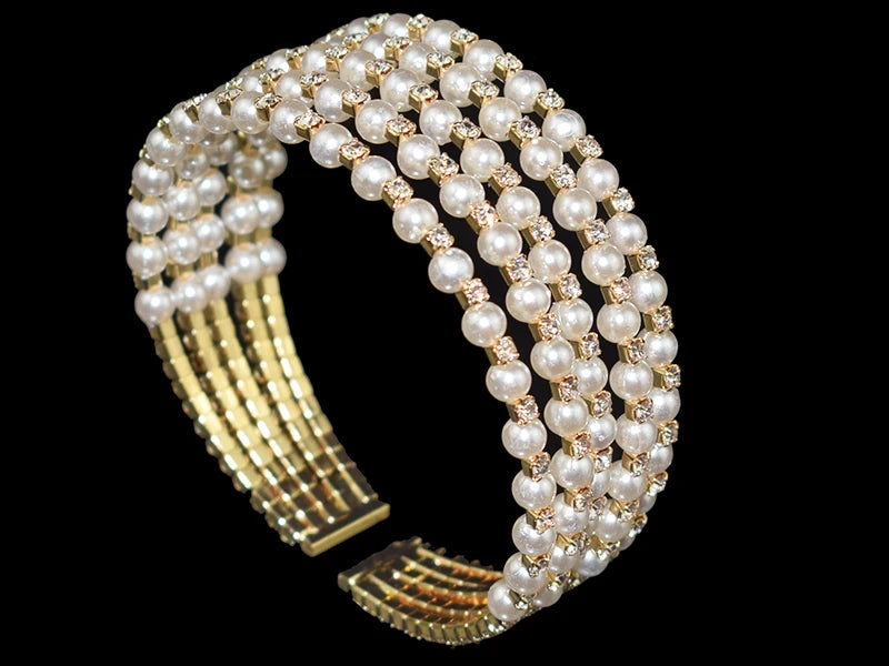 Pulseira Cristal e Pérola