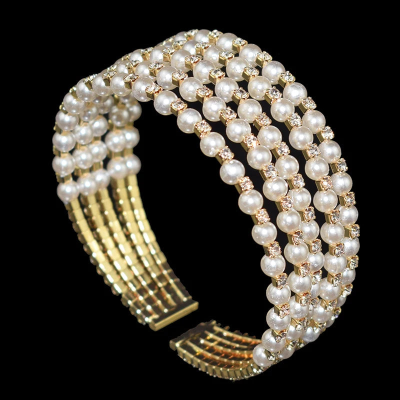 Pulseira Cristal e Pérola