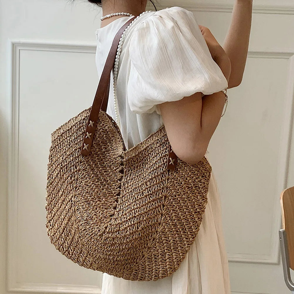 Bolsa de Palha Rattan Oca para Praia