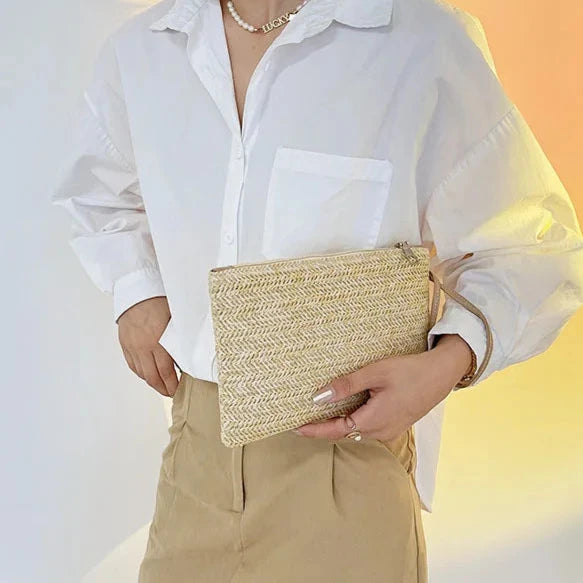 Bolsa de Palha Elegante