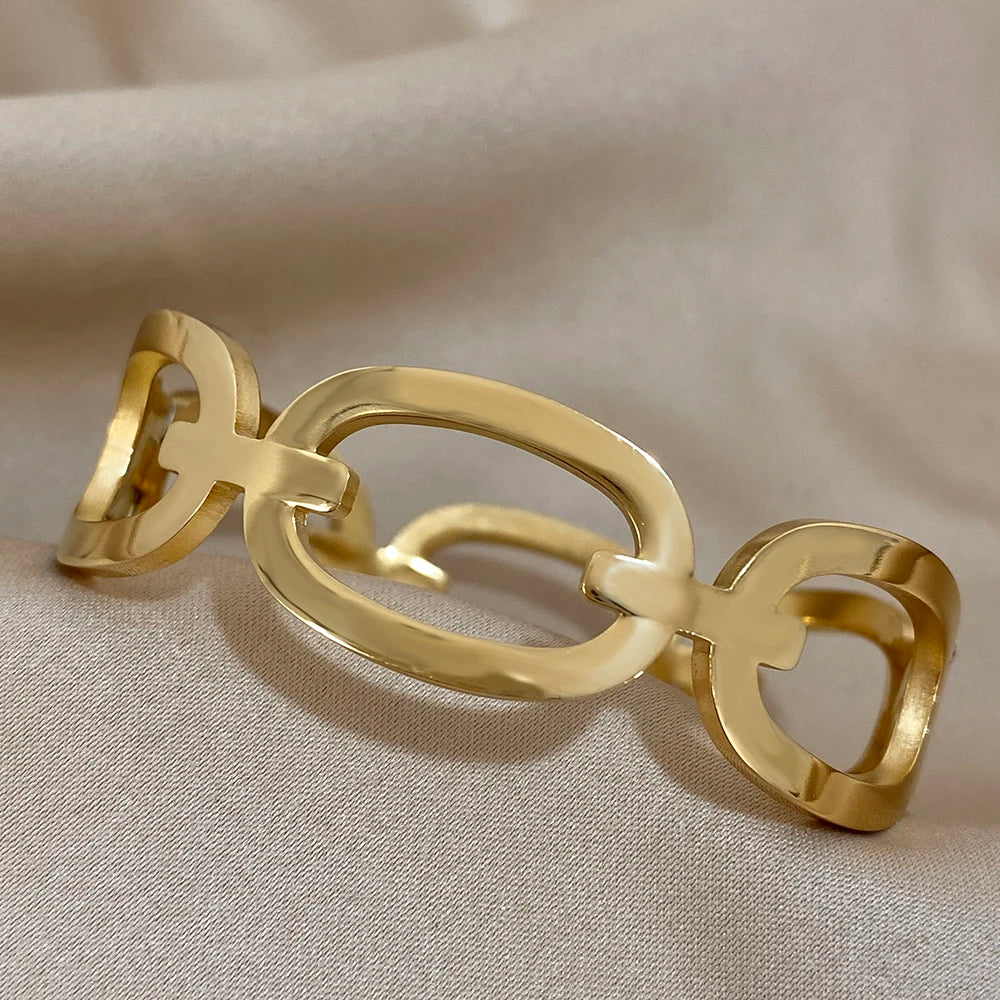 Bracelete Oval Dourado