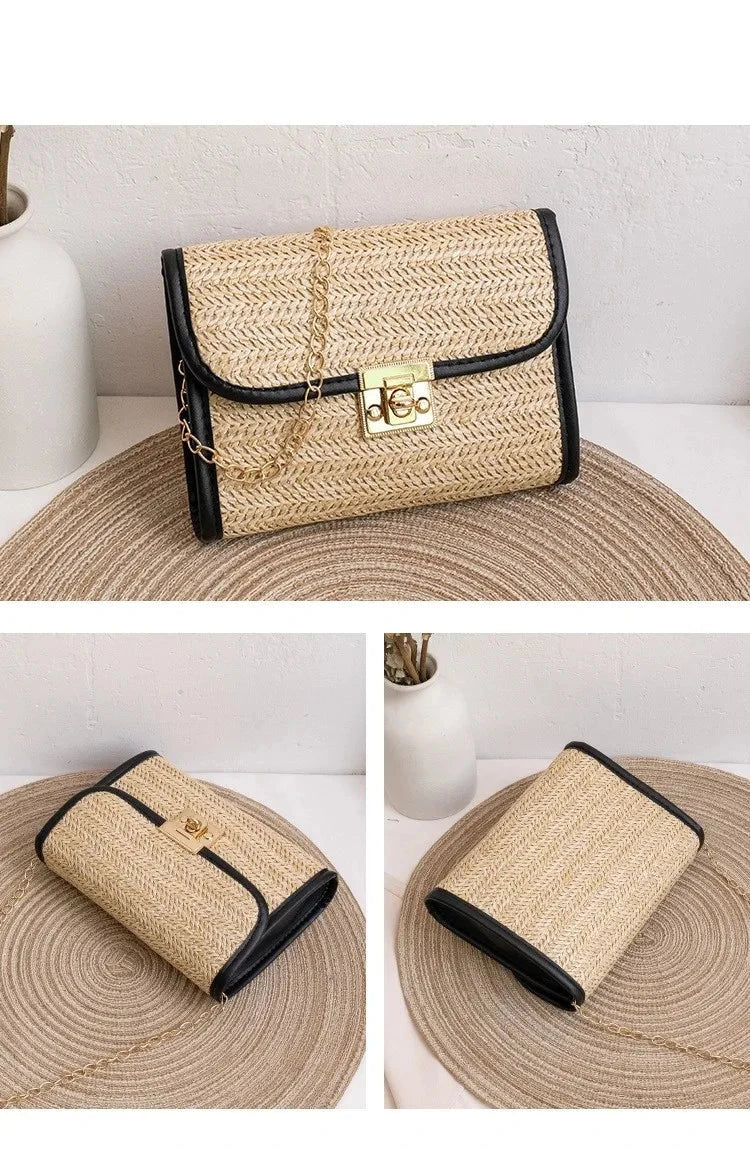 Bolsa de Palha Elegante