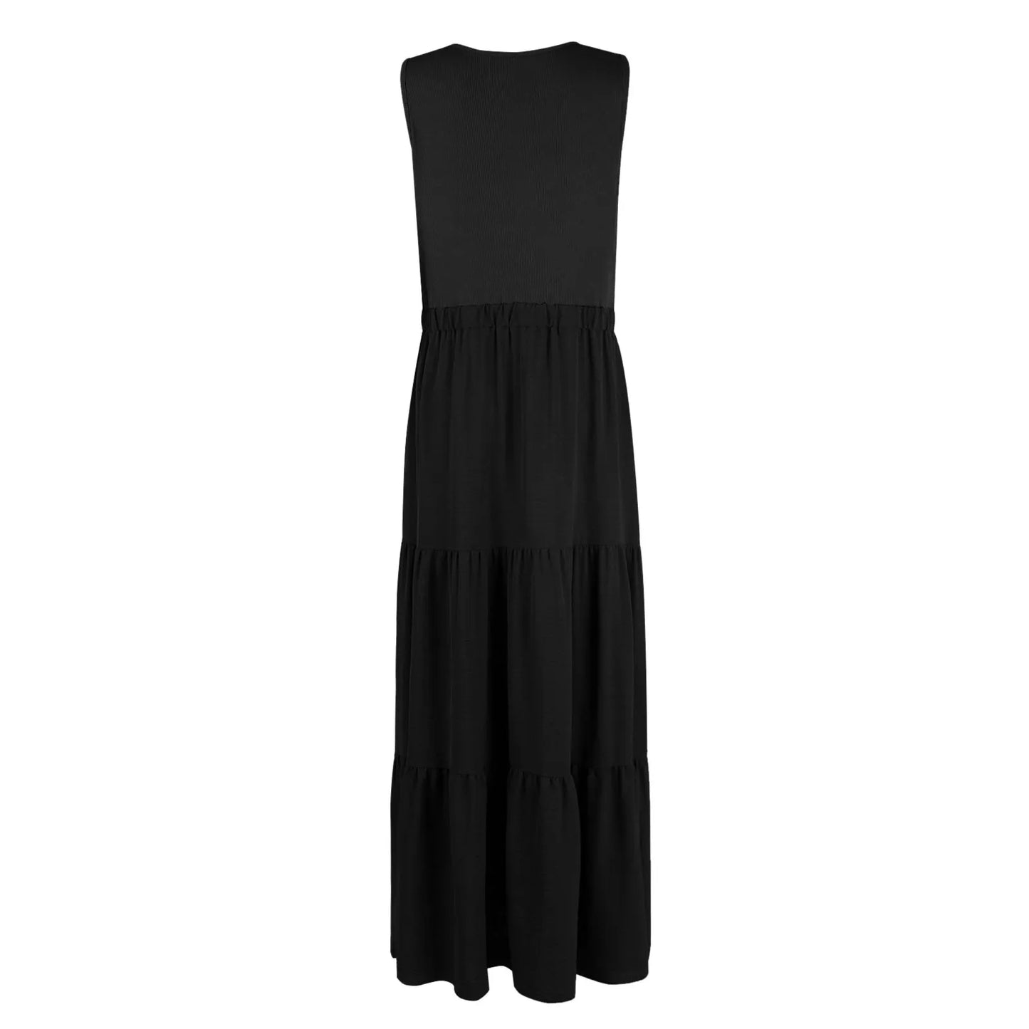 Vestido Longo de Praia Boêmio Sem Mangas
