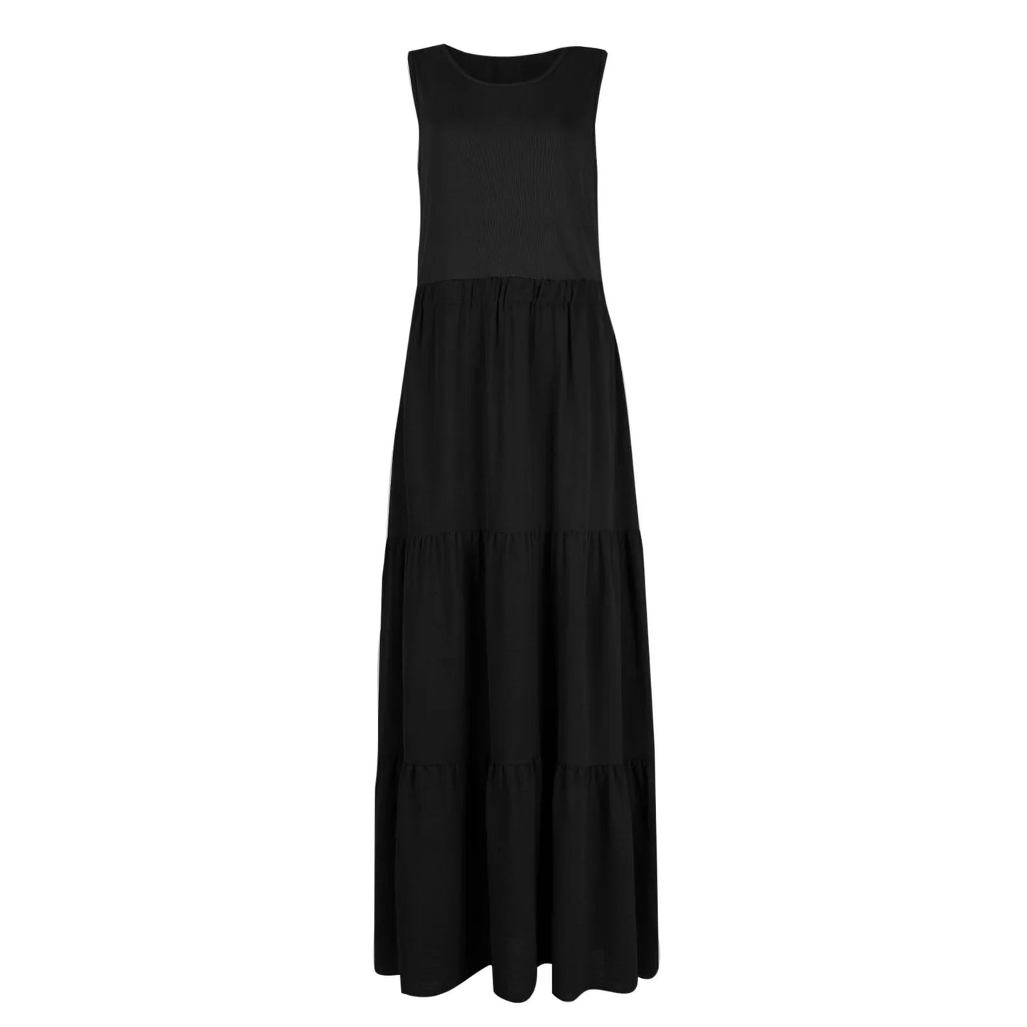 Vestido Longo de Praia Boêmio Sem Mangas
