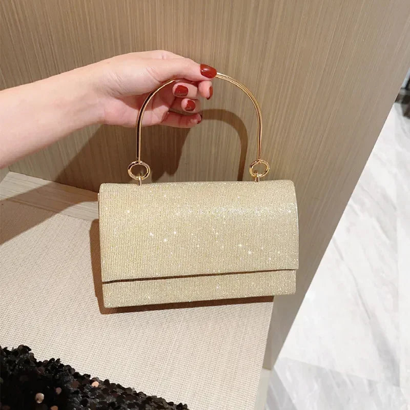 Bolsa de Mão Brilhante para Festas e Eventos