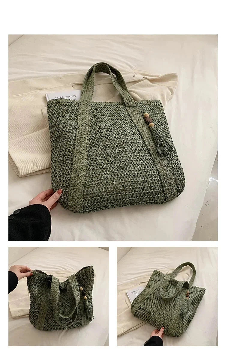 Bolsa de Palha com Franjas