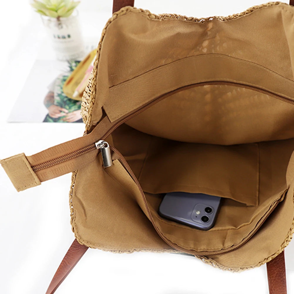 Bolsa de Palha Rattan Oca para Praia