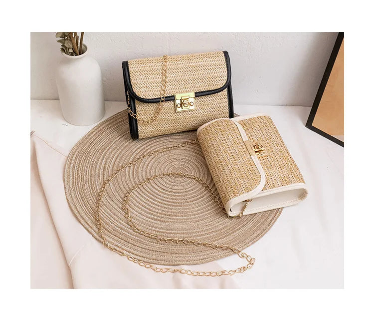 Bolsa de Palha Elegante