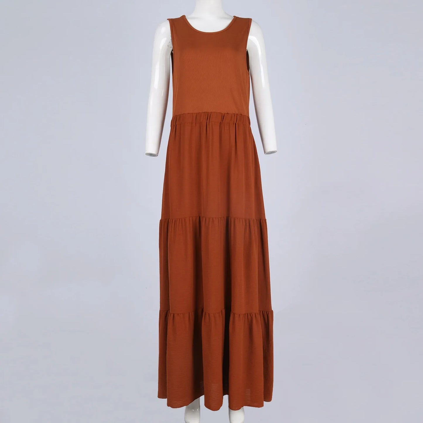 Vestido Longo de Praia Boêmio Sem Mangas