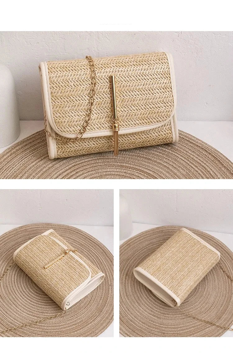 Bolsa de Palha Elegante