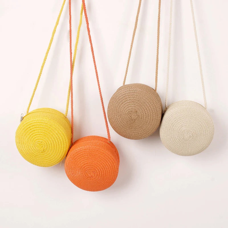 Bolsa de Palha Minimalista Crossbody para Mulheres