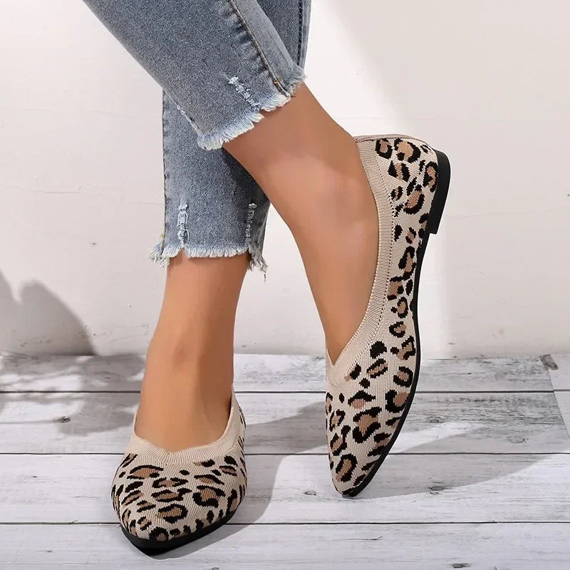 Mocassins Leopardo Femininos Confortáveis