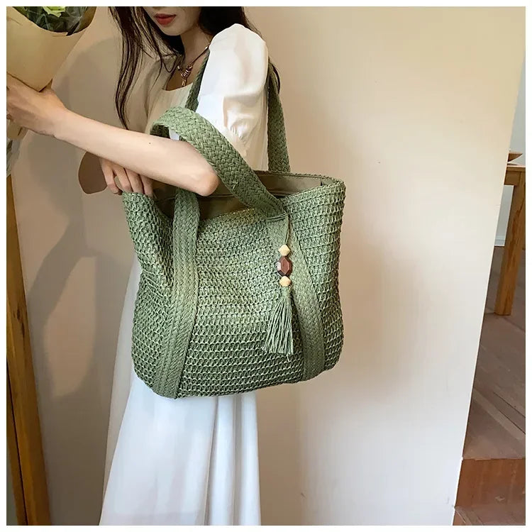 Bolsa de Palha com Franjas