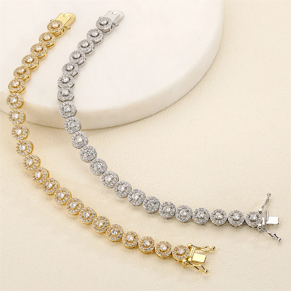 Pulseira Luxuosa com Zircônia