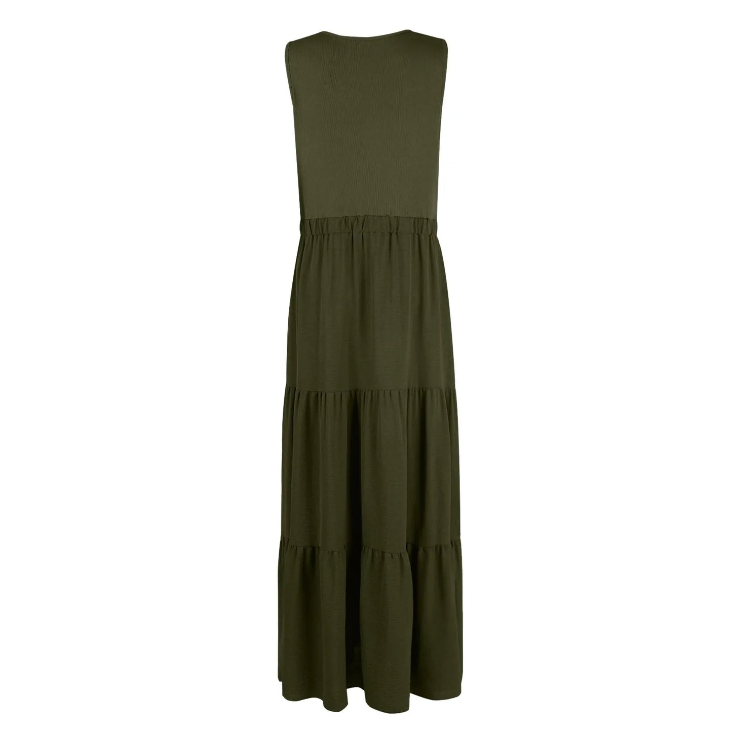 Vestido Longo de Praia Boêmio Sem Mangas