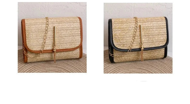 Bolsa de Palha Elegante