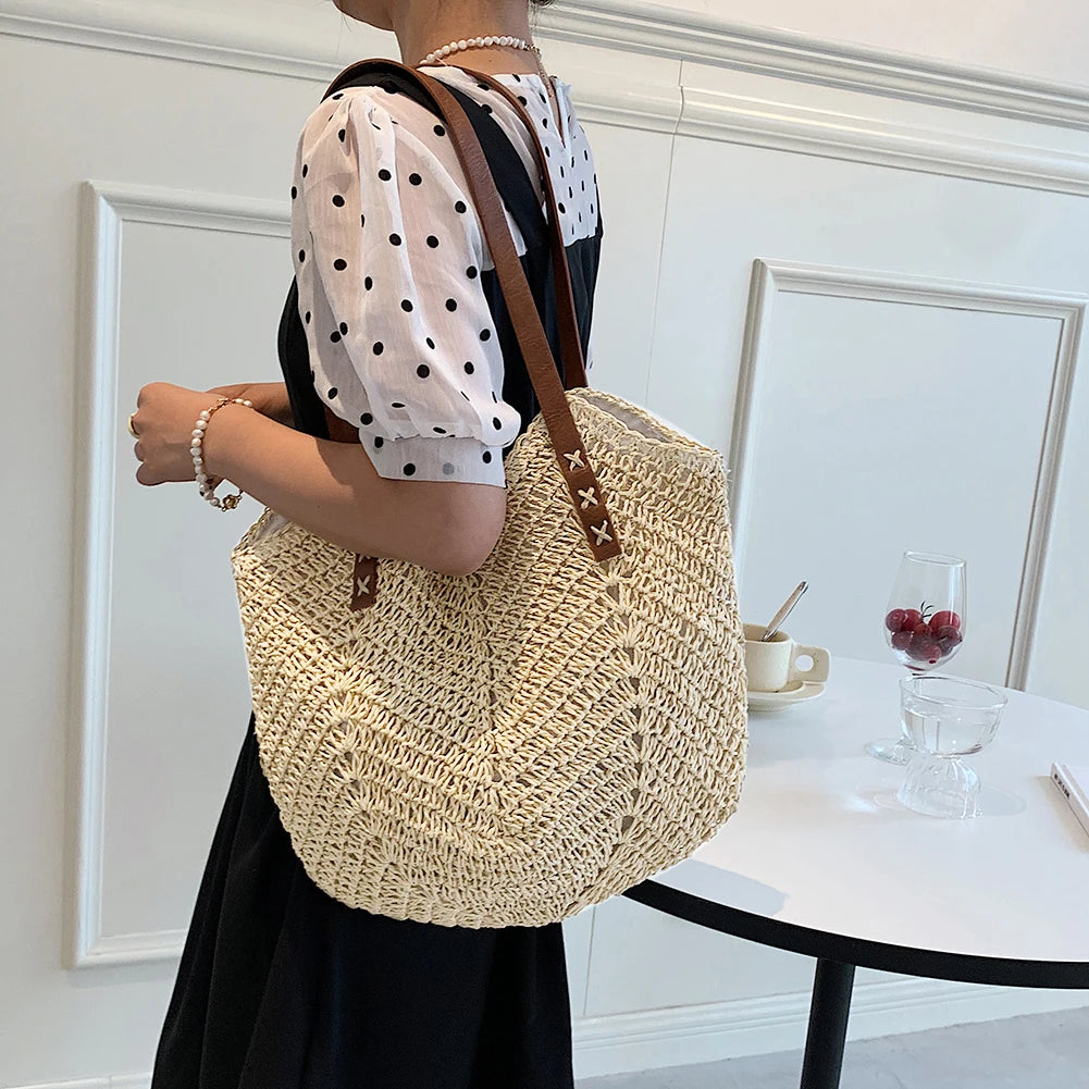 Bolsa de Palha Rattan Oca para Praia
