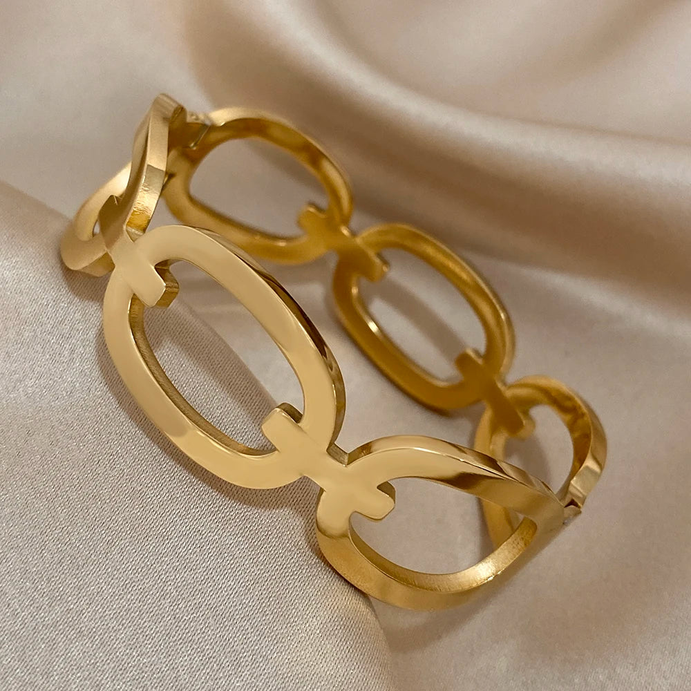 Bracelete Oval Dourado