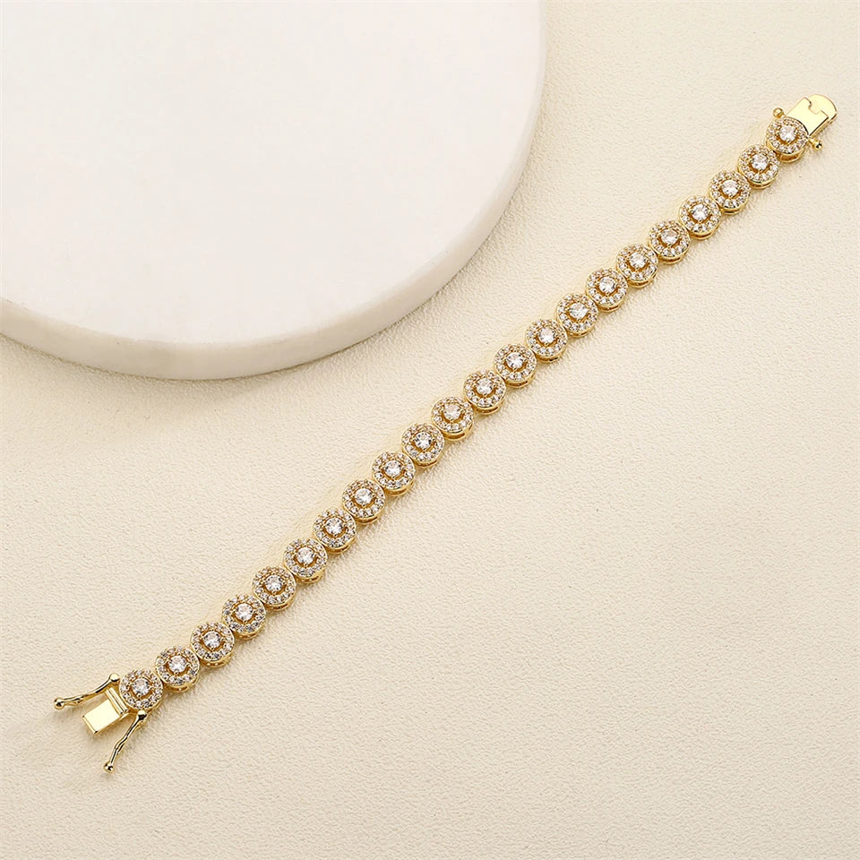 Pulseira Luxuosa com Zircônia