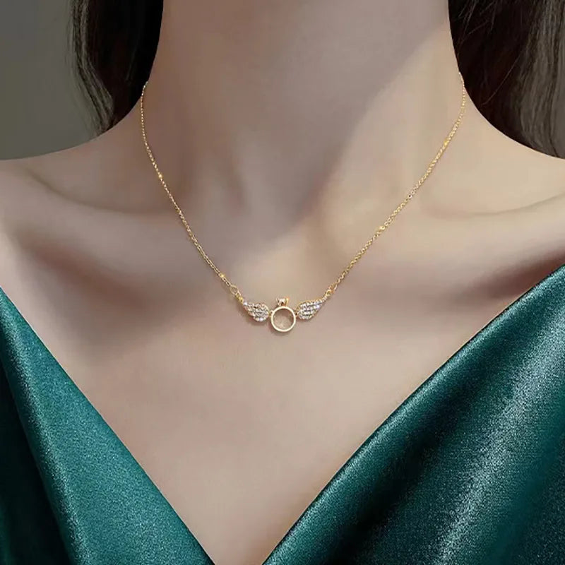 Colar Asas Ouro 24K