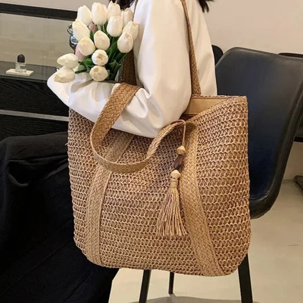Bolsa de Palha com Franjas