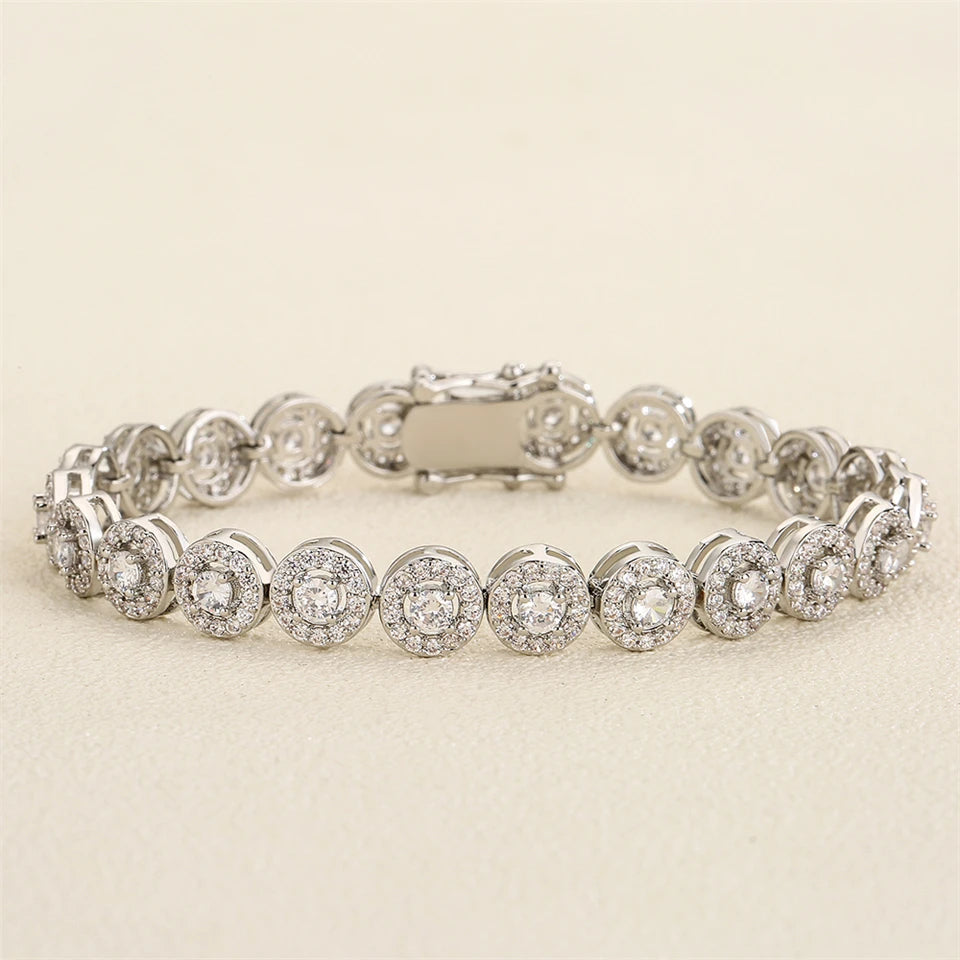 Pulseira Luxuosa com Zircônia