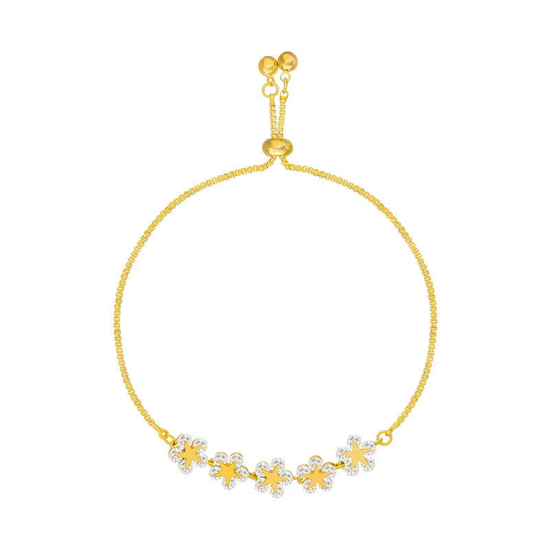 Pulseira Flor Cristal Luxo