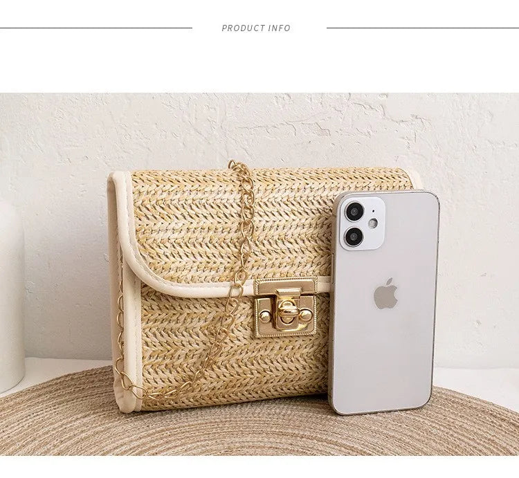 Bolsa de Palha Elegante