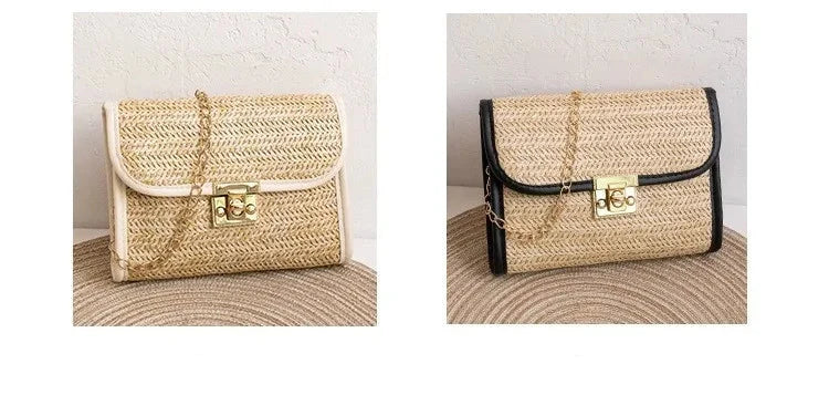 Bolsa de Palha Elegante