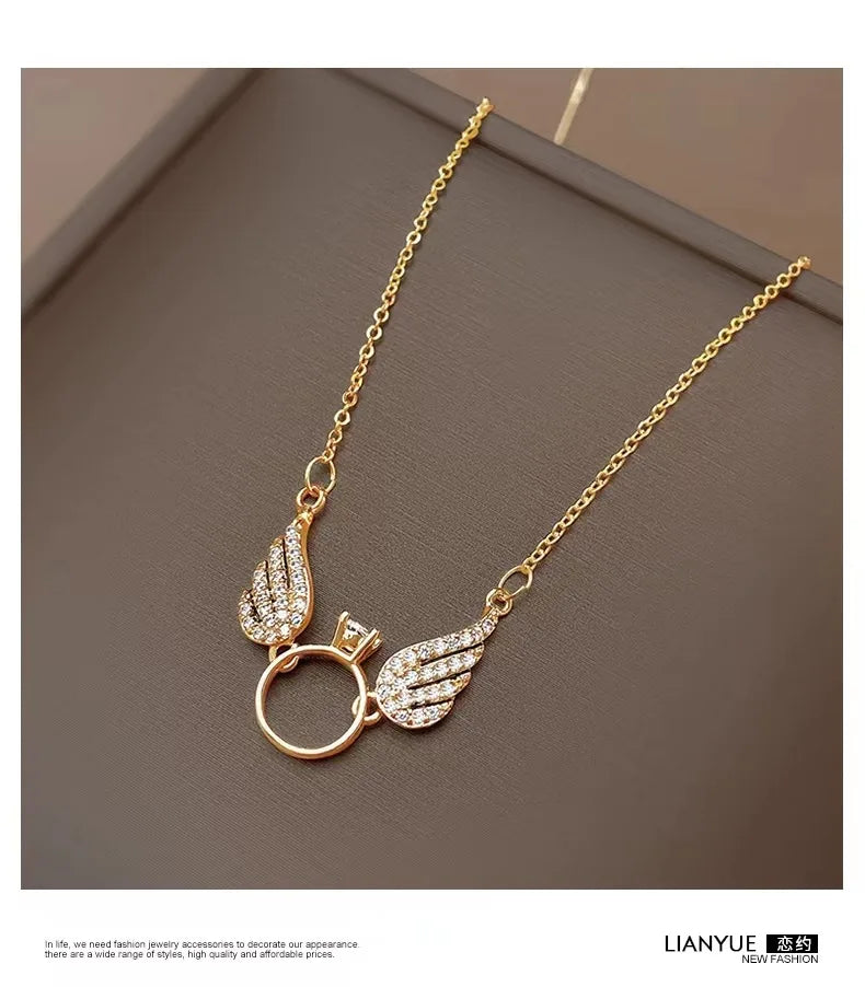 Colar Asas Ouro 24K