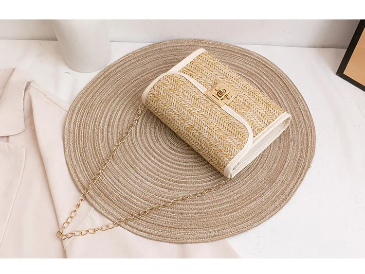 Bolsa de Palha Elegante