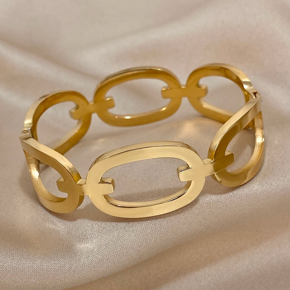 Bracelete Oval Dourado