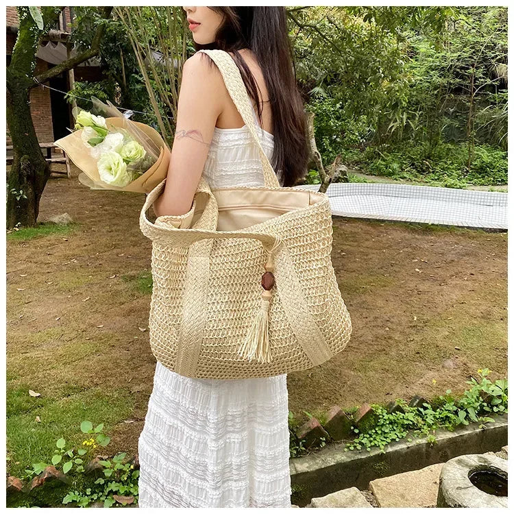 Bolsa de Palha com Franjas