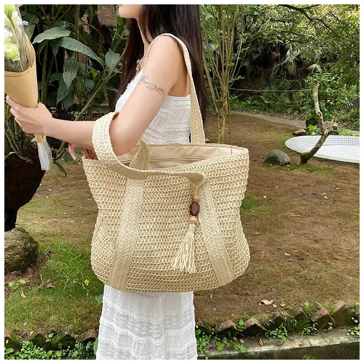 Bolsa de Palha com Franjas