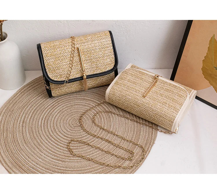 Bolsa de Palha Elegante