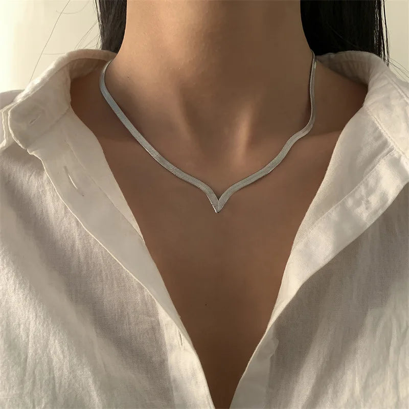 Colar de Aço Inoxidável Dourado
