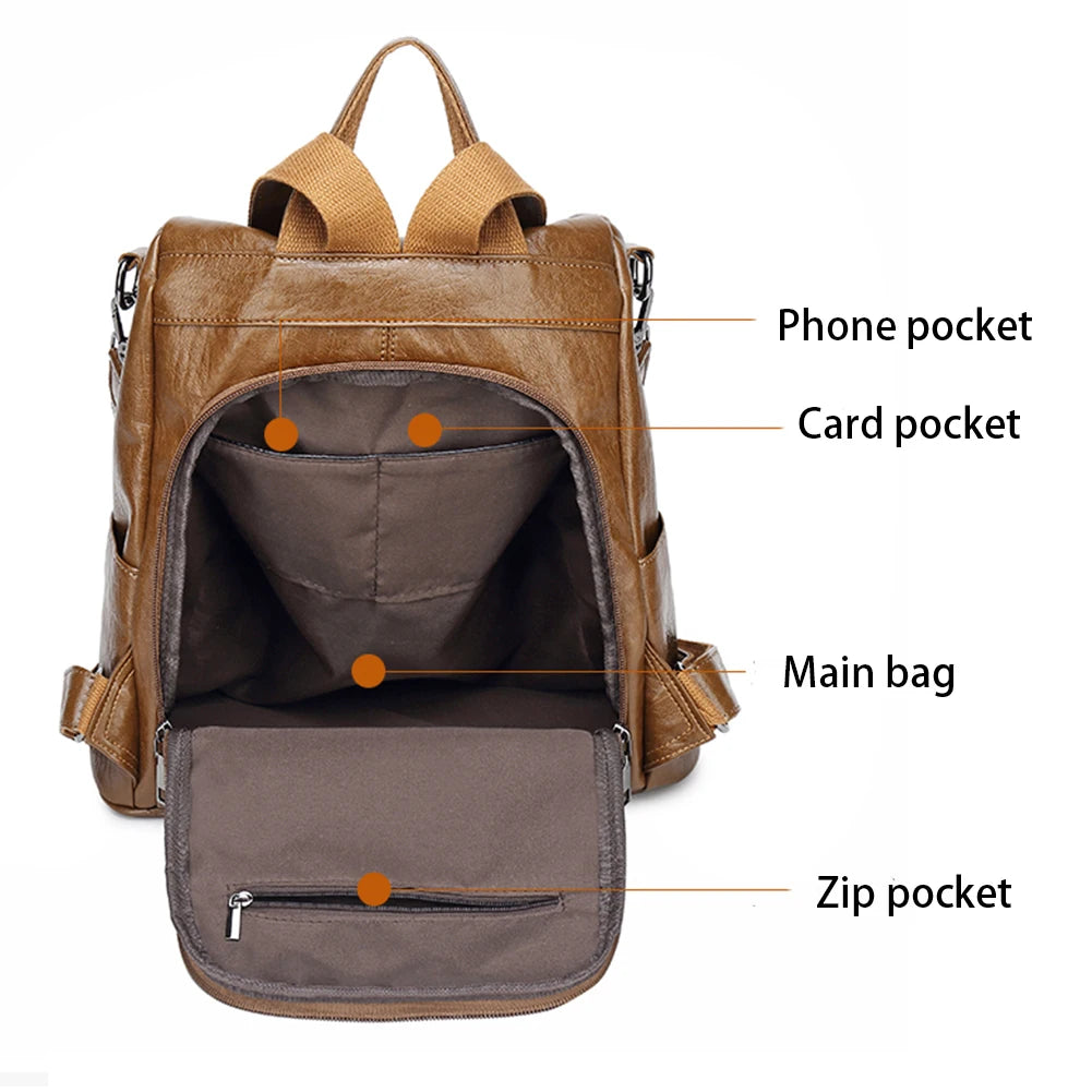 Mochila de Couro Elegante