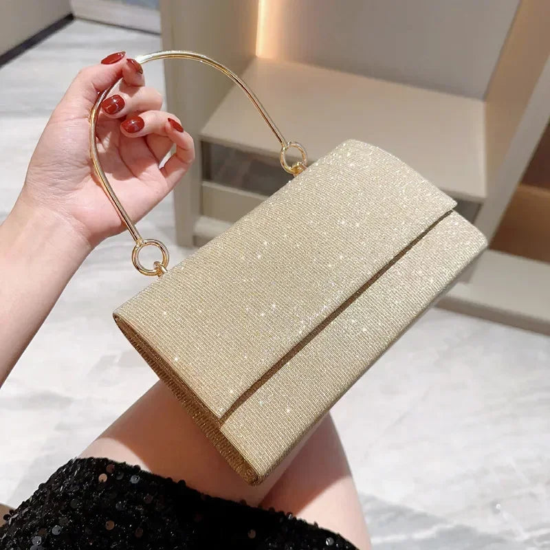 Bolsa de Mão Brilhante para Festas e Eventos