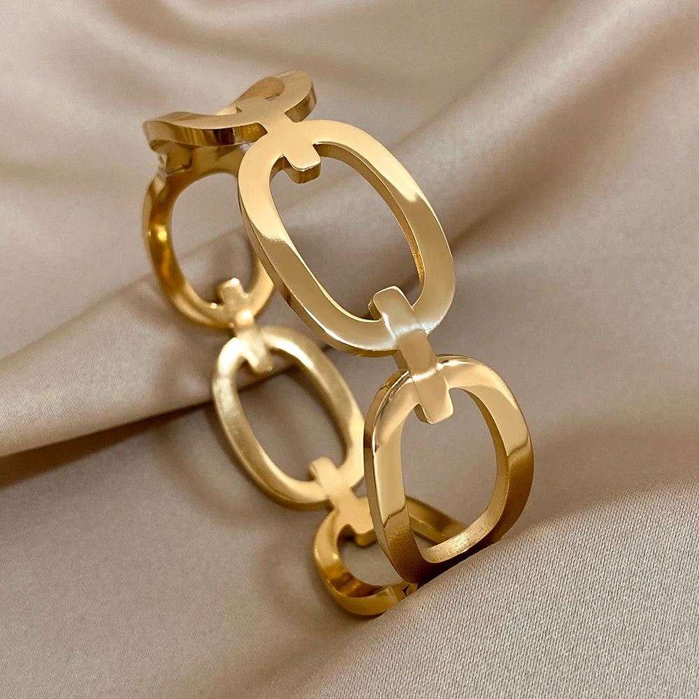 Bracelete Oval Dourado