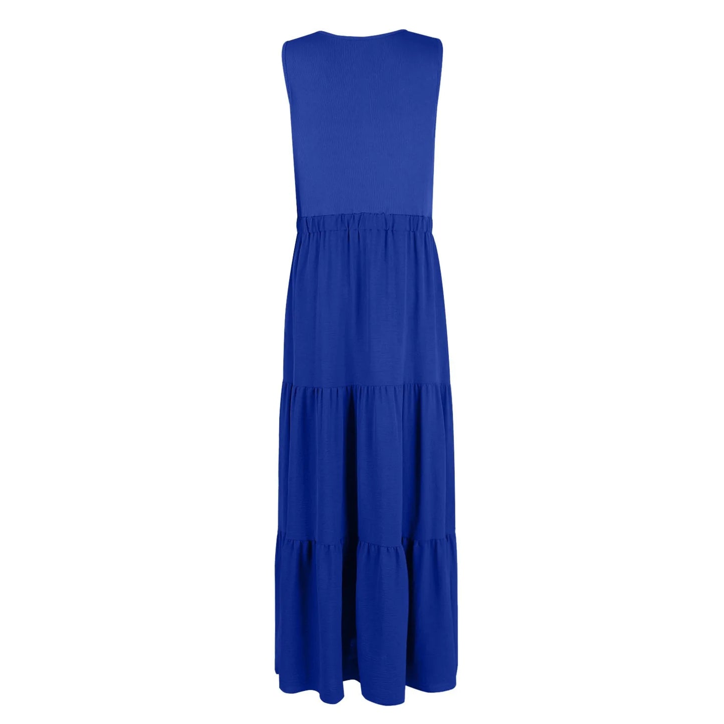 Vestido Longo de Praia Boêmio Sem Mangas