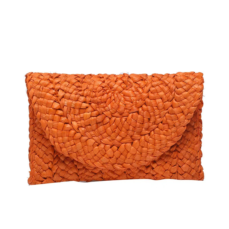 Bolsa Clutch de Palha