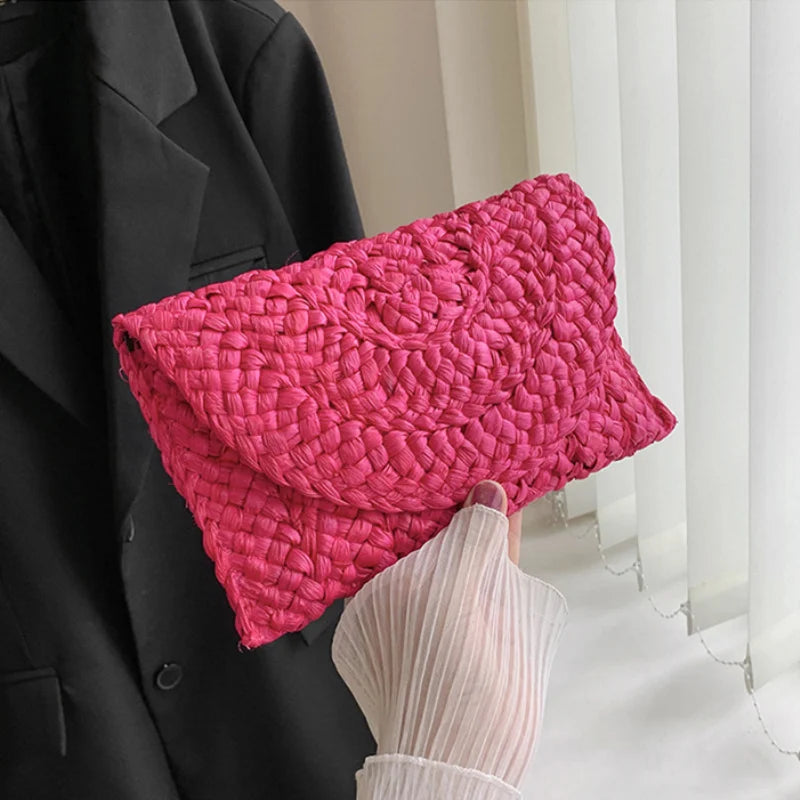 Bolsa Clutch de Palha
