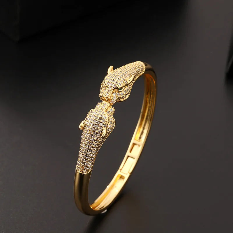 Pulseira Leopardo com Zircônia
