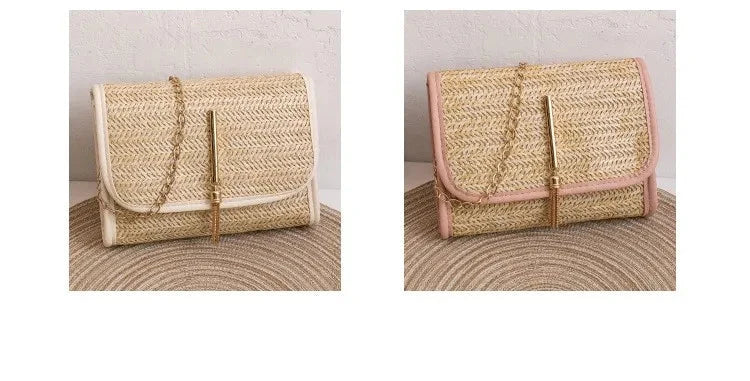 Bolsa de Palha Elegante