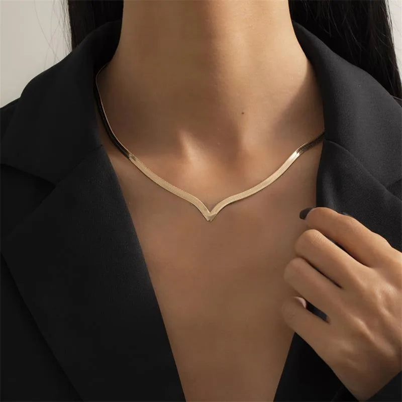 Colar de Aço Inoxidável Dourado