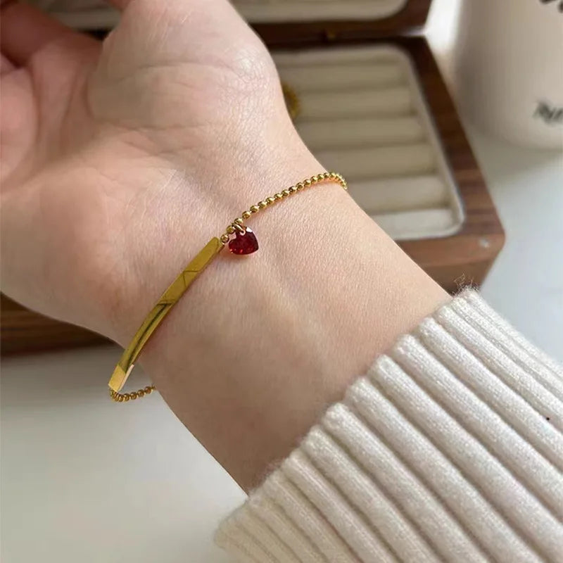 Pulseira Coração Vermelho